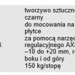 Nóżka kuchenna regulowana Axilo 100mm 90-120