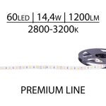 Pasek LED Premium+ 12V SMD2835 60 LED 6000-7000K, Biały zimny