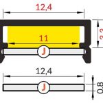 TM-profil LED Begtin srebrny anodowany, klosz mleczny, 2000mm