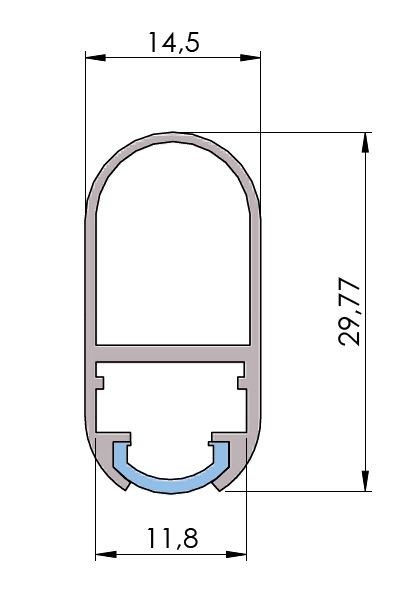 Lumio Rail LED Profil + Klosz 2m, srebrny