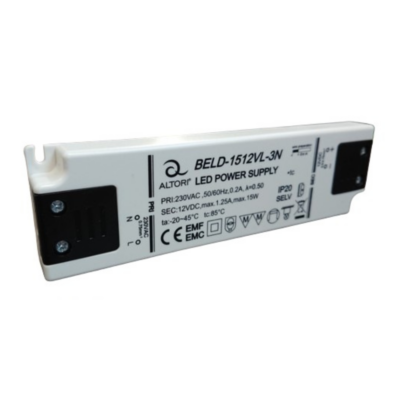 Zasilacz Transformator LED 12V, 15 W